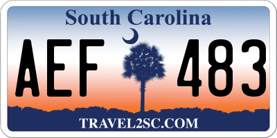 SC license plate AEF483
