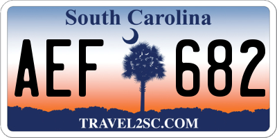 SC license plate AEF682