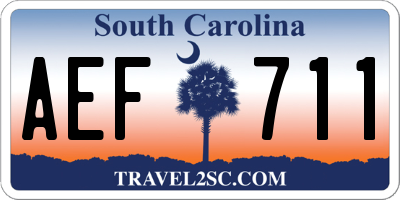 SC license plate AEF711