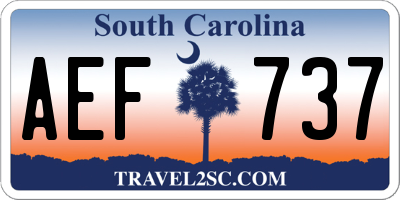 SC license plate AEF737