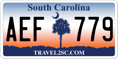 SC license plate AEF779