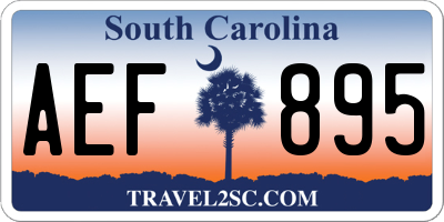 SC license plate AEF895