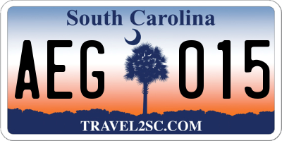 SC license plate AEG015