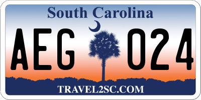 SC license plate AEG024