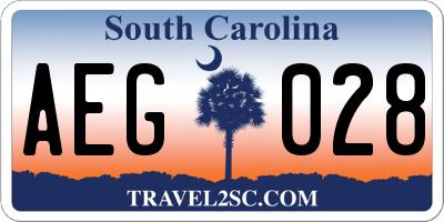 SC license plate AEG028