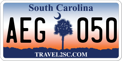 SC license plate AEG050