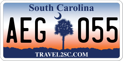 SC license plate AEG055