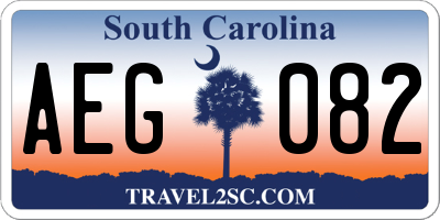 SC license plate AEG082