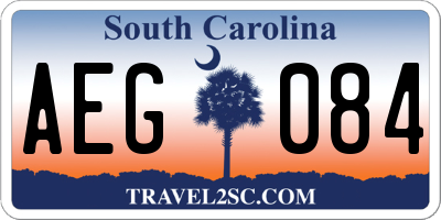 SC license plate AEG084