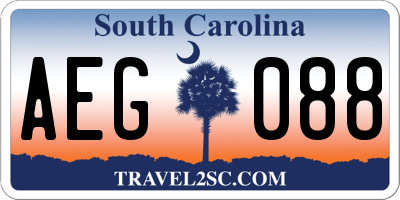 SC license plate AEG088