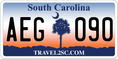 SC license plate AEG090
