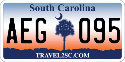 SC license plate AEG095