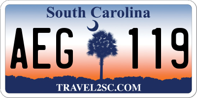 SC license plate AEG119