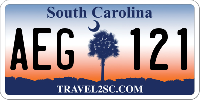 SC license plate AEG121
