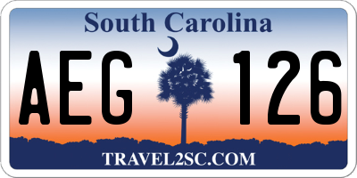 SC license plate AEG126