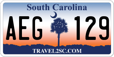 SC license plate AEG129