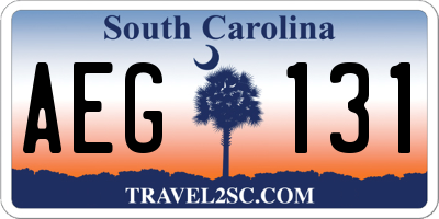 SC license plate AEG131