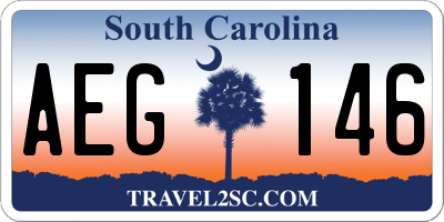 SC license plate AEG146