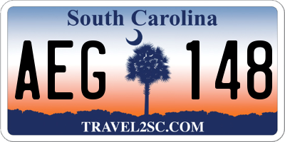 SC license plate AEG148