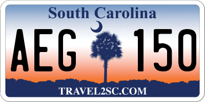 SC license plate AEG150