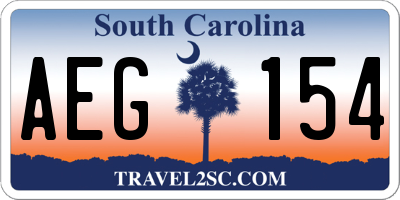 SC license plate AEG154