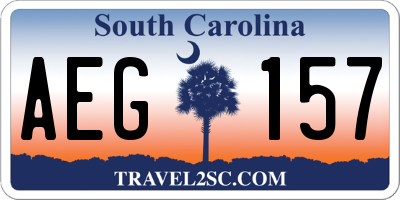 SC license plate AEG157