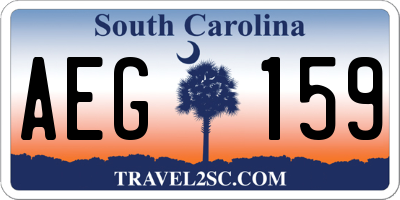 SC license plate AEG159