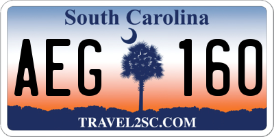 SC license plate AEG160