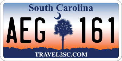 SC license plate AEG161