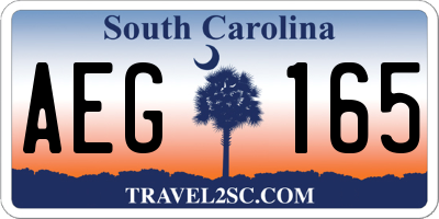 SC license plate AEG165