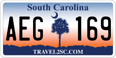 SC license plate AEG169