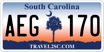 SC license plate AEG170