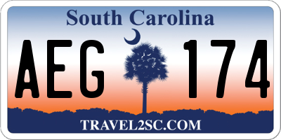 SC license plate AEG174