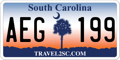 SC license plate AEG199