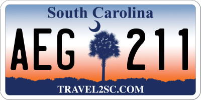 SC license plate AEG211