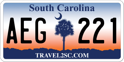 SC license plate AEG221