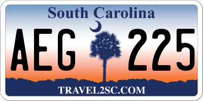SC license plate AEG225