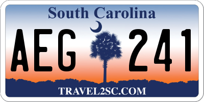 SC license plate AEG241