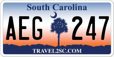 SC license plate AEG247