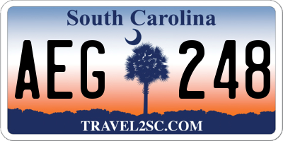 SC license plate AEG248
