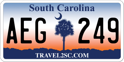 SC license plate AEG249
