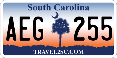 SC license plate AEG255
