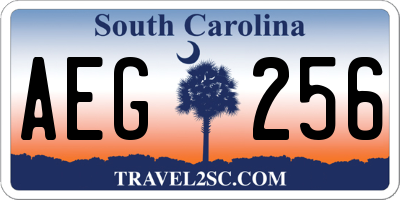 SC license plate AEG256