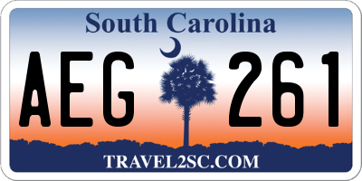 SC license plate AEG261