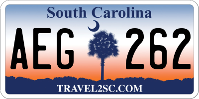 SC license plate AEG262