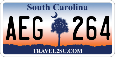 SC license plate AEG264