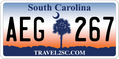 SC license plate AEG267