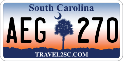 SC license plate AEG270