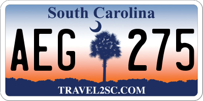 SC license plate AEG275