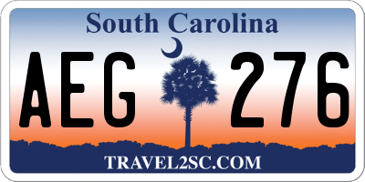 SC license plate AEG276
